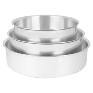 Al Ahram Aluminum Oven Trays Set, 3 Pieces - Silver