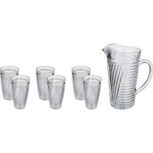 ELANDALOS Glass Juice Set, 7 Pieces - Clear