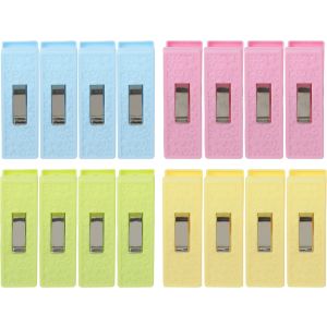 BASSIOUNY Plast Plastic Clips Set, 16 Pieces, 6 cm - Multicolor
