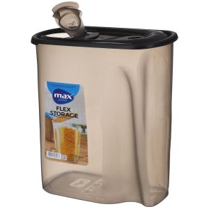 Max Plast Plastic Storage Box, 2.5 Litres - Light Black Clear