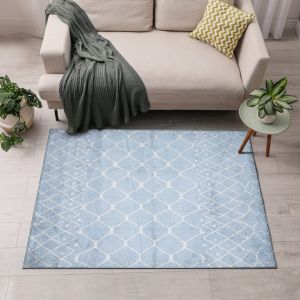 Mac Valencia Carpet, 160×230 cm, Approx 4740 grm - Light Blue White