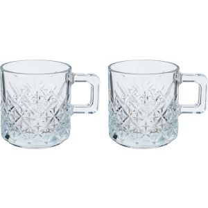 Pasabahce Mug Set, 2 Pieces, 195 ml - Clear