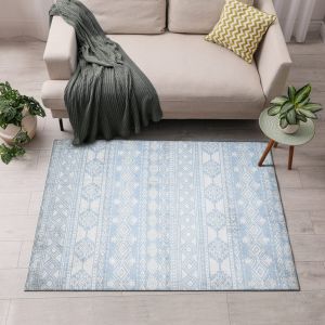 Mac Valencia Carpet, 160×230 cm, Approx 4740 grm - Light Blue White