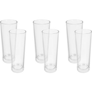 Rienamora Glass Juice Shop Set, 6 Pieces, 275 ml - Clear