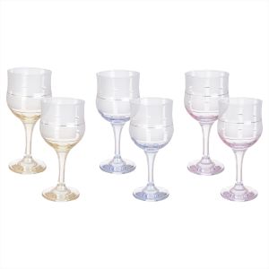 Bohemia Glasses Set, 270 ml, 6 Pieces - Multicolor