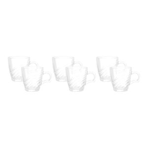BlinkMax Glass Mug Set, 6 Pieces, 210 ml - Clear