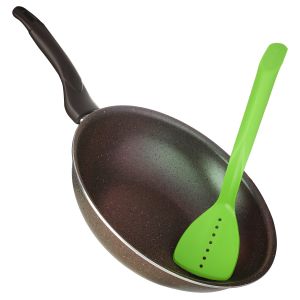 Trueval Teflon Frying Pan, 28 cm - Dark Green