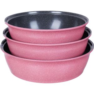 Master Granite Oven Tray Set, 3 Pieces - Pink