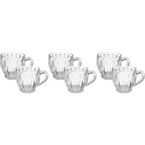 Blink Max Glass Tea Cup Set, 6 Pieces, 185 ml - Clear