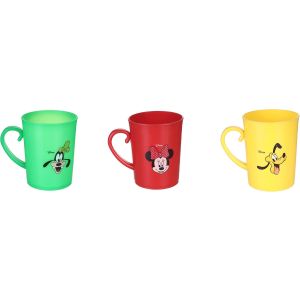 Max Plast Plastic Cups Set, 3 Pieces, 450 ml - Multicolor
