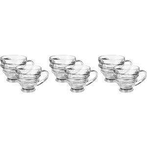 BlinkMax Glass Tea Cup Set, 6 Pieces, 190 ml - Clear