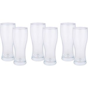 Riena Mora Glass Cups Set, 6 Pieces, 500 ml - Clear