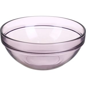 Pasabahce Glass Bowl, 1700 ml - Mauve Clear