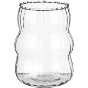 ELDAWLYA Glass Juice Cup, 420 ml - Clear