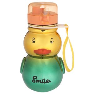 Donald Duck-Shaped Children'S Water Bottle With Straw, 880 ml - Multicolor