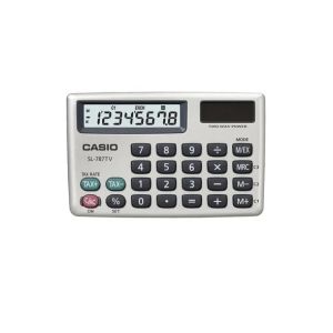 آلة حاسبة محمولة كاسيو، SL-787TV-GD-W-DH - فضي
