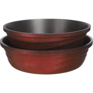 Kazan Granite Oven Tray Set, 2 Pieces - Dark Red
