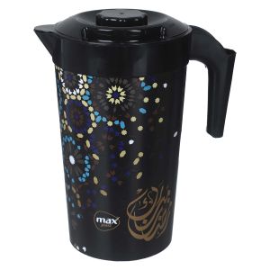 Max Plast Plastic Water Bottle, 1.8 Liter - Black