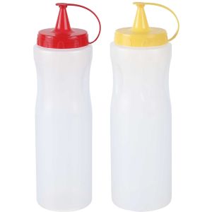 Ketchup Bottle Set, 2 Pieces, 730 ml - Red Yellow