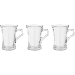 Galaxy Glass Mug Set, 3 Pieces, 240 ml - Clear