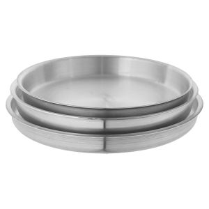 Chef Cook Aluminum Sweets Tray Set, 3 Pieces - Silver
