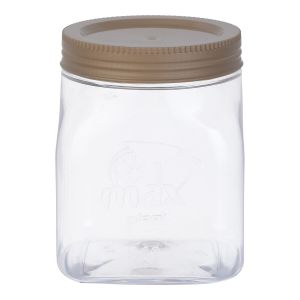 Max Plast Squared Plastic Jar, 860 ml
