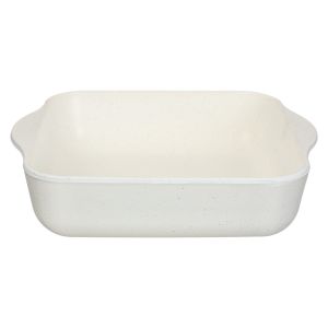 Pasabahce Borgam Granite Shape Squareglass Oven Dish, 1950 Ml - White