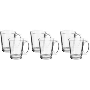 BlinkMax Glass Mug Set, 6 Pieces, 300 ml - Clear