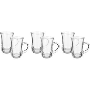 BlinkMax Glass Coffee Cup Set, 6 Pieces, 135 ml - Clear