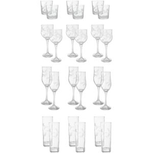 Pasabahce Glass Cups Set, 24 Pieces - Clear