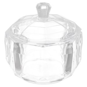 Bassiouny Plast Acrylic Sugar Bowl with Lid, 220 ml - Clear