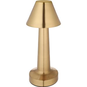 LED Metal Touch Lamp, Charging Cable, 24.5 cm - Gold
