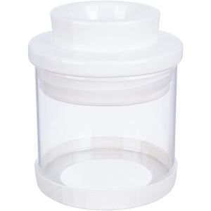 Olala Thermal Glass Jar, Porcelain Lid, 500 ml - White Clear