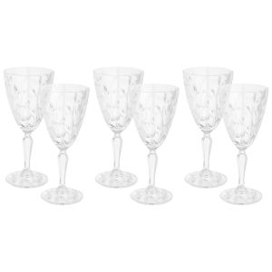 Rcr Laurus Crystal Glass Cups Set, 6 Pieces, 280 ml - Clear