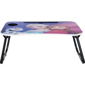 Al Alamia Wooden Laptop Table, with Easy Folding and Metal Legs, 60×40 cm - Multicolor