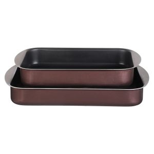 Tefal Armatal Rectangular Oven Dish Set, 2 Pieces - Dark Red