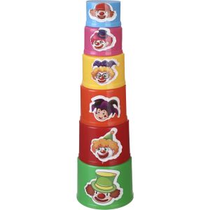 Learning Cups Game, 6 Pieces - Multicolor