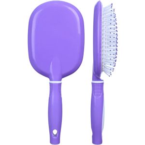 Plastic Hair Brush for Hair Styling, Oval Shaped, 26 cm - Mauve
