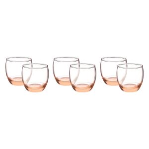 Pasabahce Glass Cups Set, 6 Pieces, 340 ml - Brown