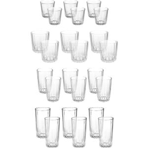 First One Glass Set, 24 Pieces - Clear