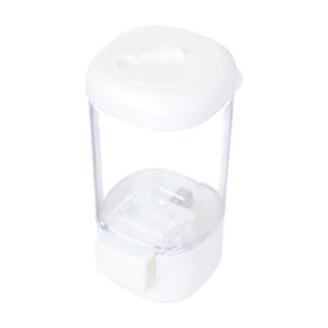 Plastic Bottle With Pouring Press, 200 Ml - Clear White