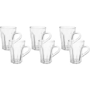 Blink Max Glass Mug Set, 6 Pieces, 160 ml - Clear