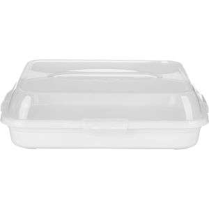 Dunya Plastic Cake Keeper, 35 cm - Clear Off white