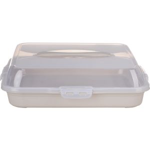 Dunya Plastic Cake Keeper, 35 cm - Clear Coffee