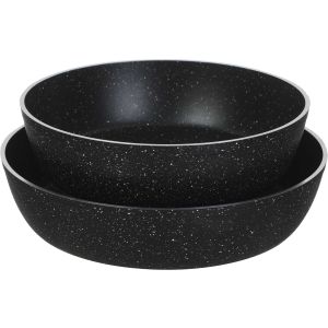 Vision Granite Oven Tray Set, 2 Pieces - Black
