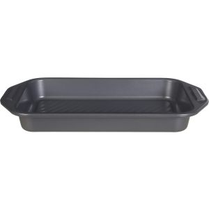 Rocky Rectangular Teflon Tray, 35×20 cm - Grey