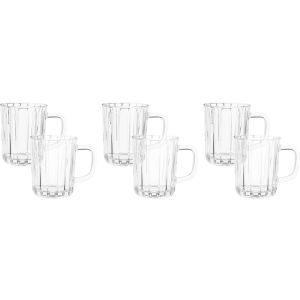 Blink Max Glass Mug Set, 6 Pieces, 230 ml - Clear