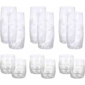 Bohemia Crystal Glass Set, 12 Pieces - Clear