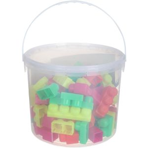 Faro Plast Cubes Bucket Different Shapes for Kids - Multicolor