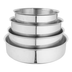 Al Ahram Aluminum Oven Tray Set, 4 Pieces - Silver